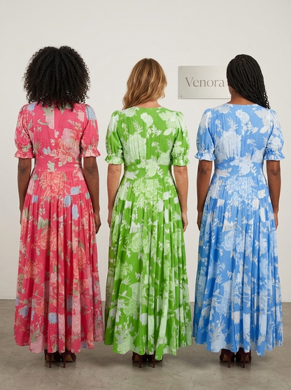 Rosa™ | Elegante V-Hals bloemen jurk